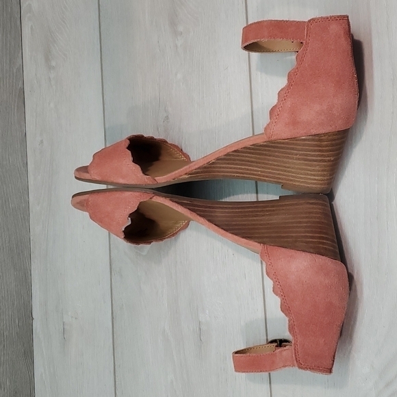 Lucky Brand Womens Jebelle Ankle Suede Strap Wedge Sandals shoes sz 9.5M - Picture 8 of 13